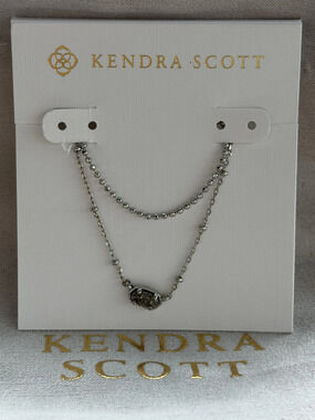Kendra Scot multi-strand black pendant necklace